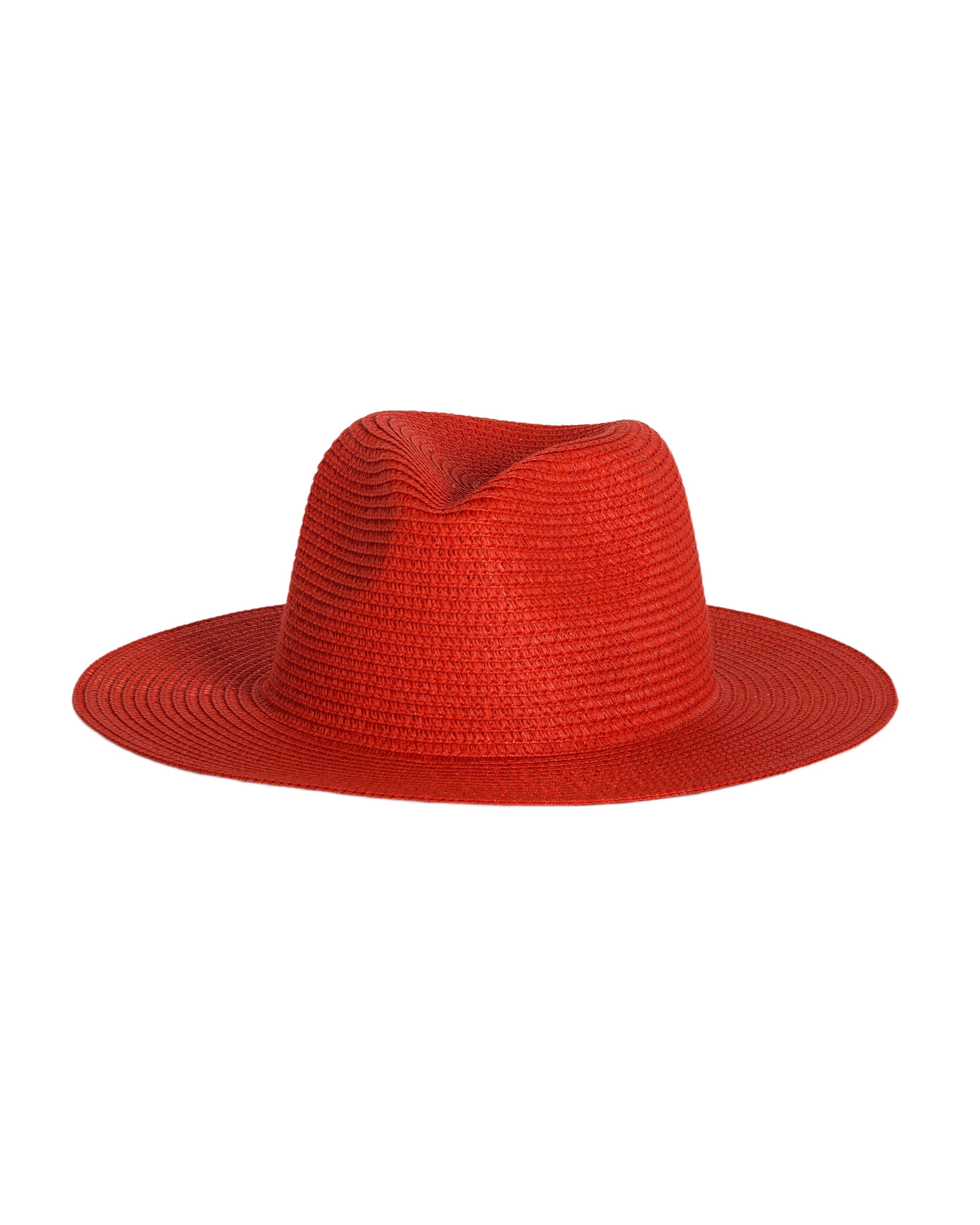 Fedora Straw Hat - Cherry