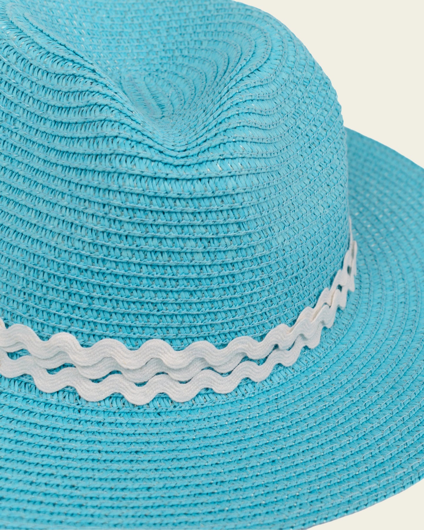 Fedora Straw Hat - Blue