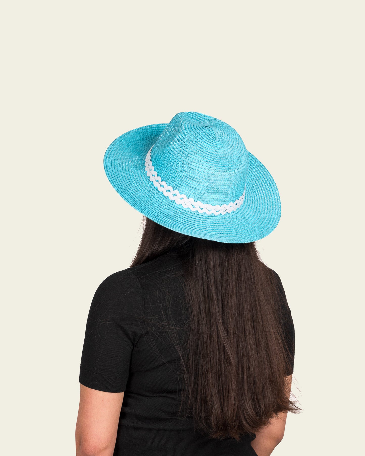 Fedora Straw Hat - Blue