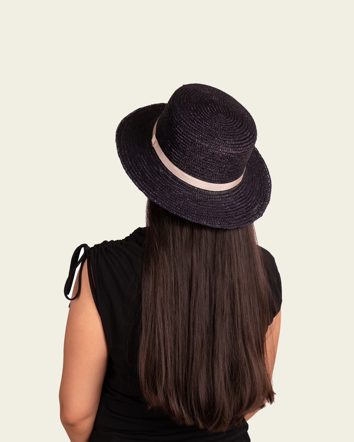 Charcoal Boater Hat