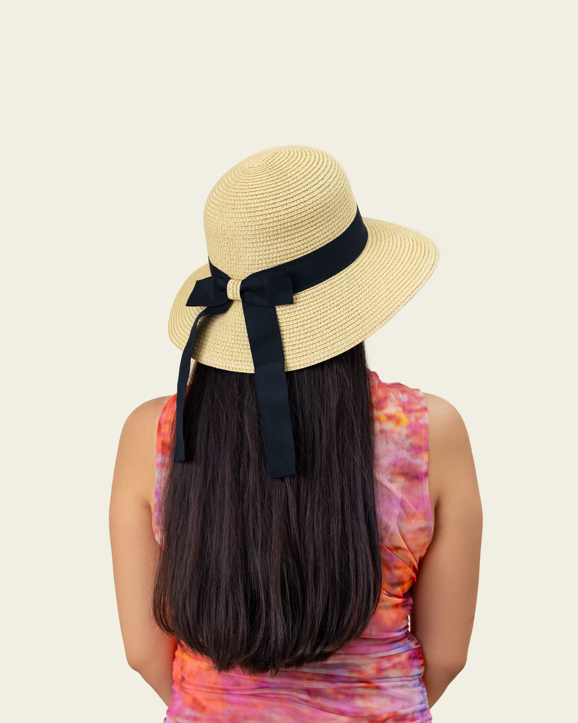 Bucket Straw Hat - Beige