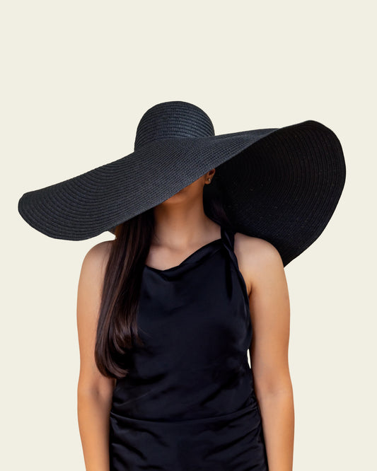 Oversized Floppy Hat - Black