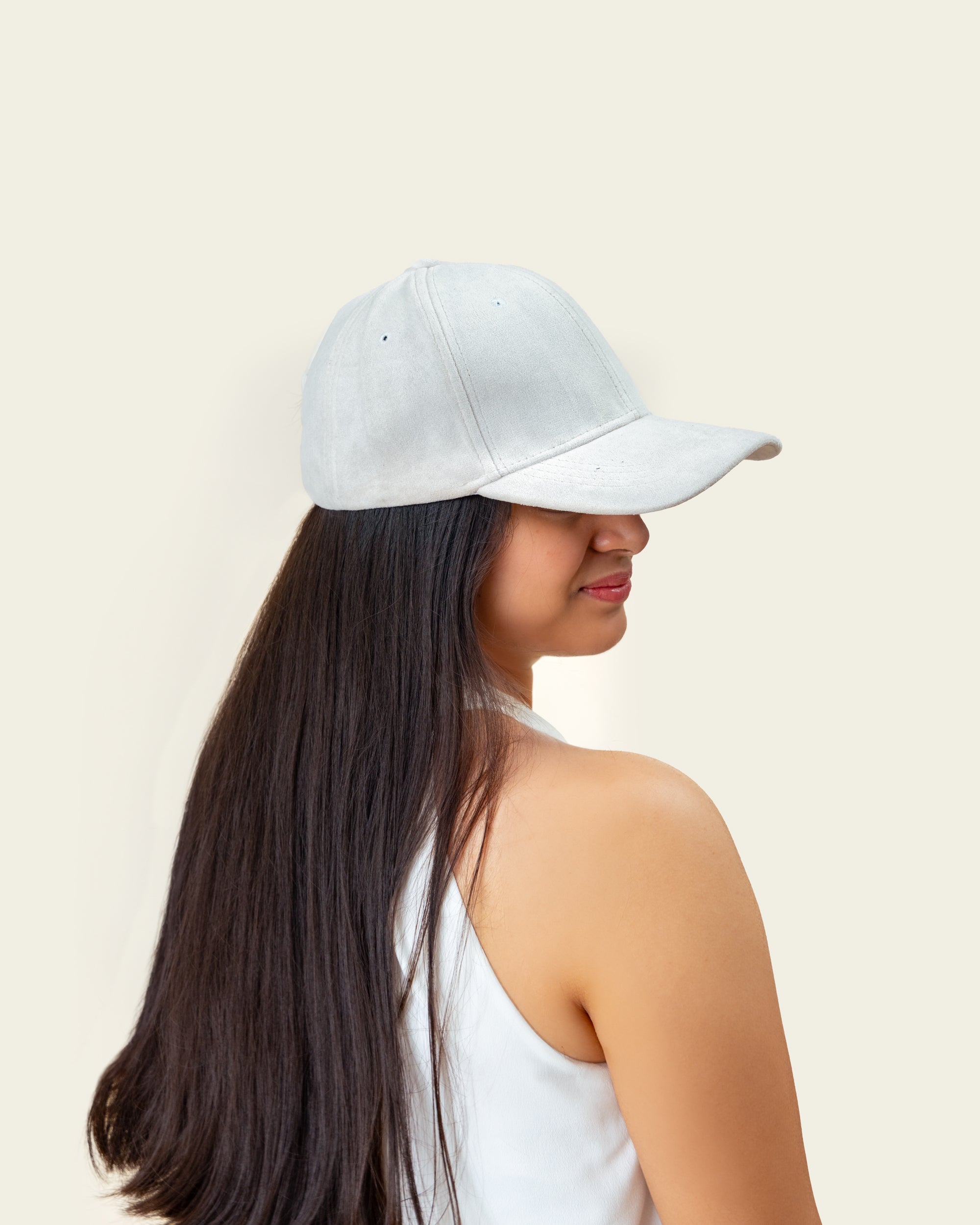 Cap - White Suede