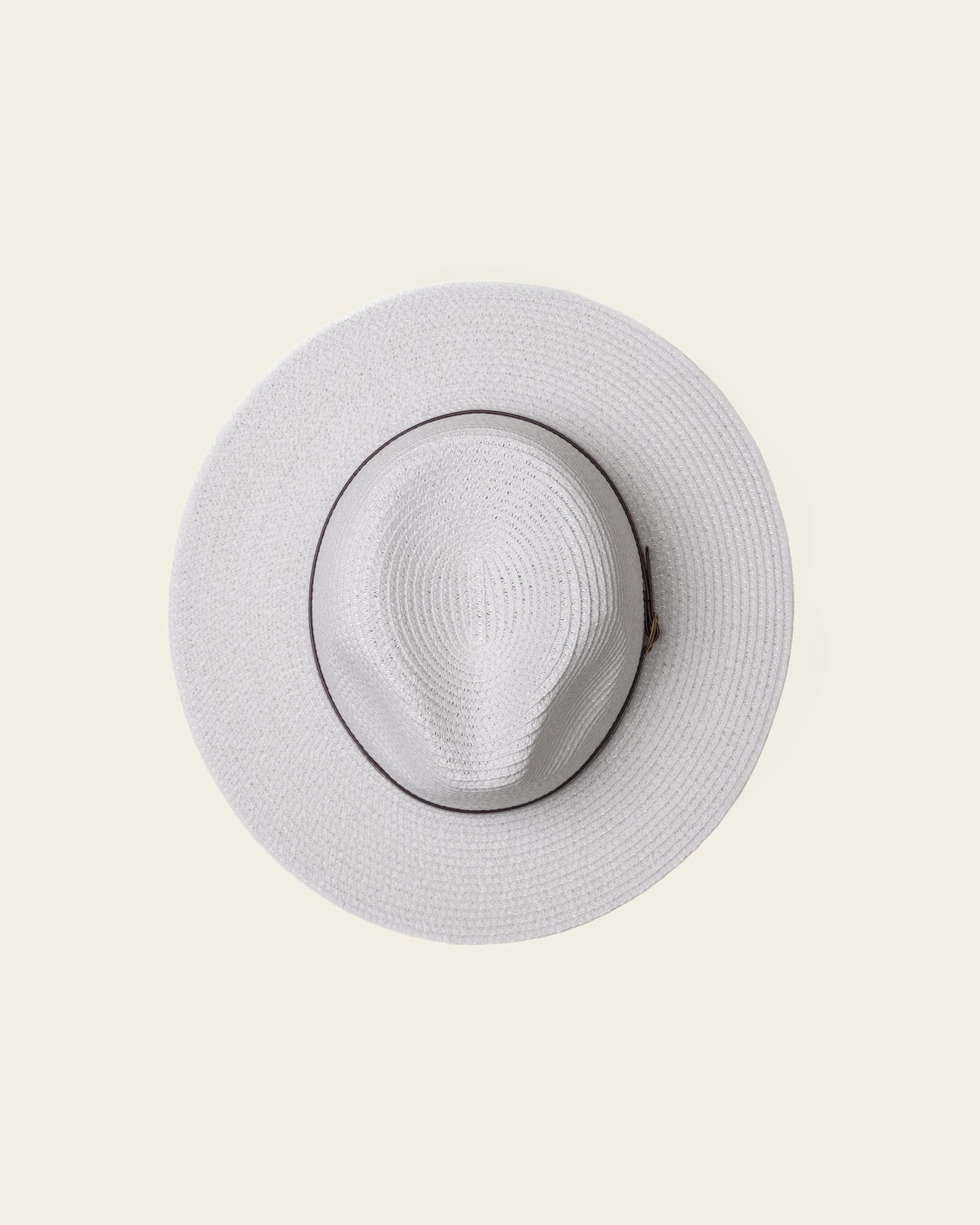 Fedora Hat - White with Belt