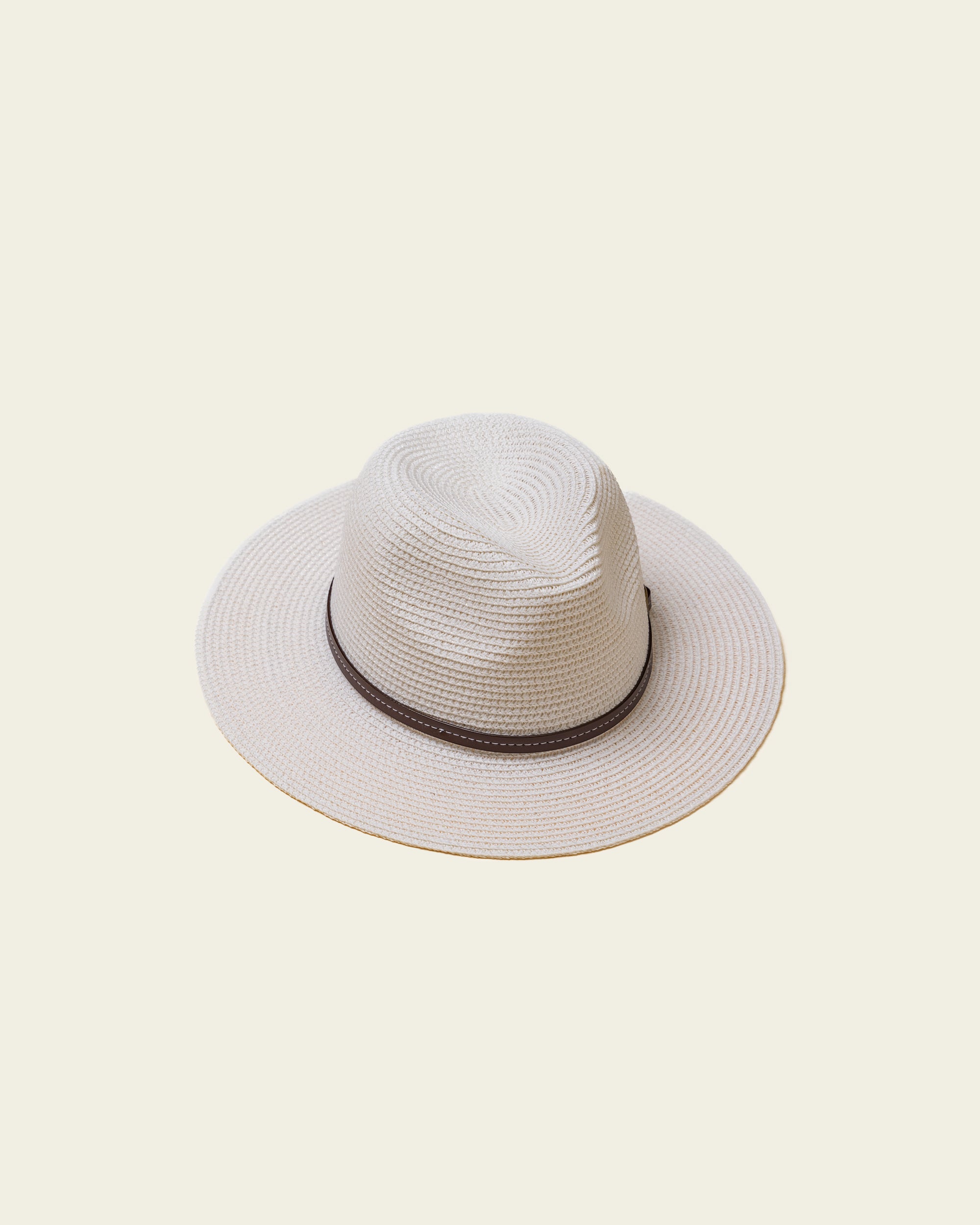 Fedora Hat - White with Belt