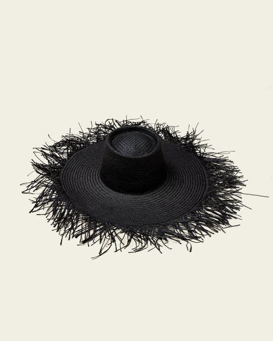 Whoop Fringed Hat - Black